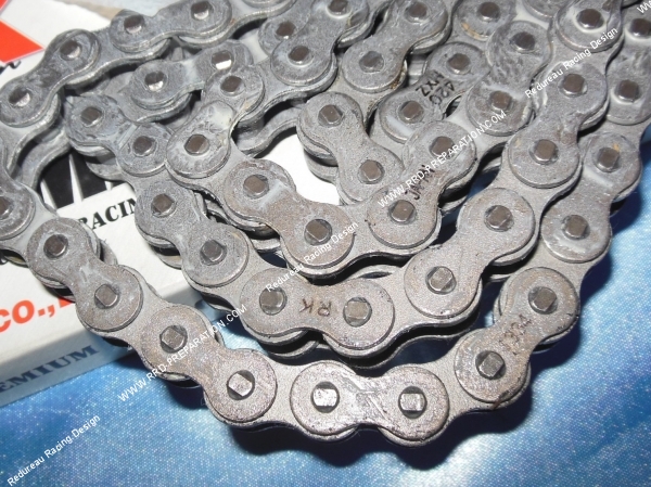 vue Chaîne renforcée largeur 420 RK Racing pour moto, mécaboite 50cc, … tailles au choix