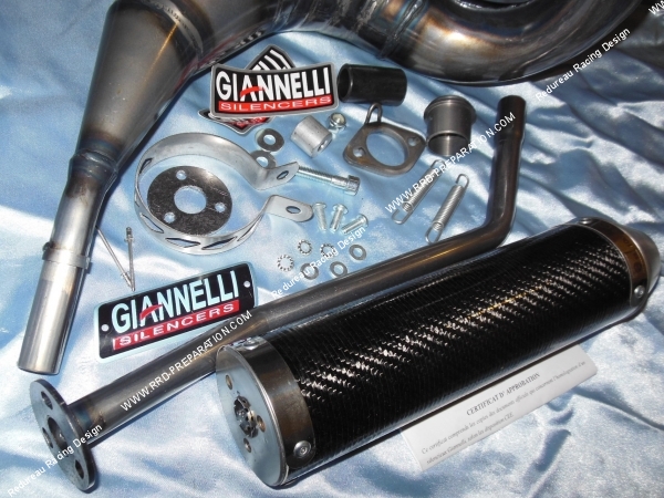 vue échappement GIANNELLI passage haut pour APRILIA RX, SX 50cc 2006 a 2009, DERBI SM, X-RACE, X-TREM moteur Derbi euro 3