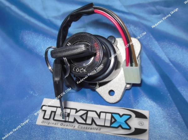 vue Contacteur  neiman avec 2 clé TEKNIX pour mécaboite YAMAHA TZR et MBK X-POWER de 1997 à 2002