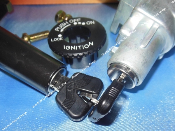 vue Contacteur a clé (neiman) + serrure coffre pour Booster MBK Stunt, Next...