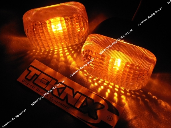 vue Clignotants TEKNIX Type origine noir  transparent scooter MBK Stunt & YAMAHA SLIDER 2004