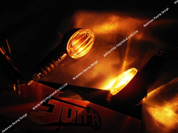 vue Clignotants TUN'R OVAL MICRO couleurs au choix fixation courte homologué universel