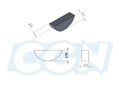 vue Clavette d'allumage type origine CGN pour moteur DERBI EURO 1, 2 et 3
