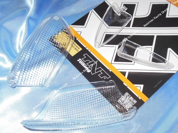 vue Cabochons clignotants TNT Tunning transparent pour scooter MBK NITRO & YAMAHA AEROX 2013