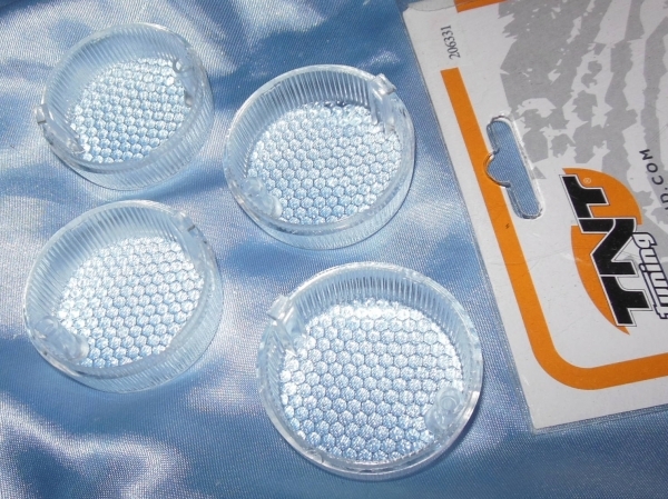 vue Cabochons clignotants TNT TUNING transparent pour APRILIA RS 2000 & scooter SCARABEO