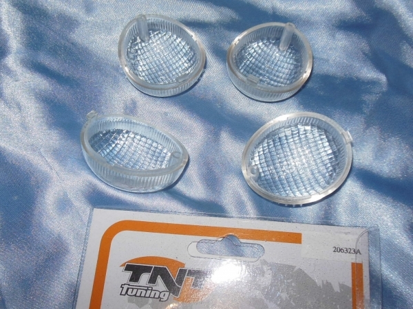 vue Cabochons clignotants TNT TUNING transparent pour PEUGEOT XP6 & scooter LUDIX