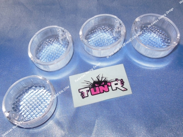 vue Cabochons clignotants TUN'R transparent pour DERBI SENDA avant 2000