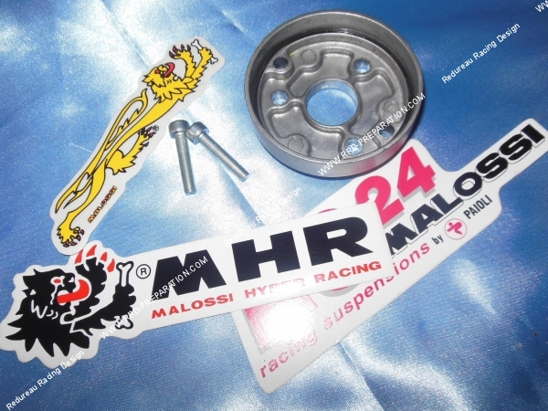 vue Culot arrière en aluminium MALOSSI pour silencieux d'échappement MALOSSI MHR RACING