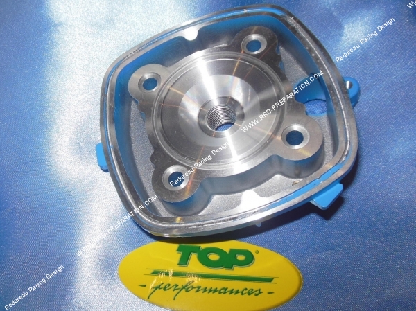 vue Culasse Ø47,6mm pour kit 70cc TOP PERFORMANCES fonte bleu sur scooter PIAGGIO  GILERA Liquide (NRG, RUNNER...)