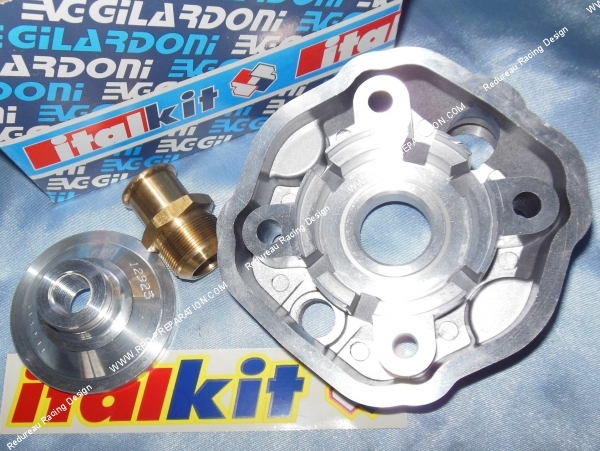 vue Culasse à plot Ø47,6mm kit et pack 80cc ITALKIT aluminium course 44,90 sur DERBI euro 1 & 2