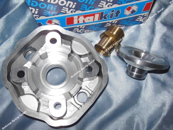 vue Culasse à plot complète Ø47,6mm pour kit et pack 80cc ITALKIT Racing aluminium course longue 44,90 sur DERBI euro 3