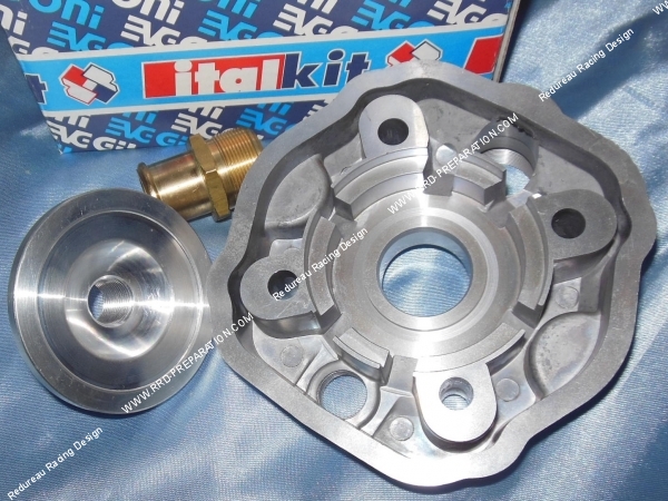 vue Culasse à plot complète Ø48mm pour kit et pack 80cc ITALKIT Racing aluminium sur DERBI euro 3