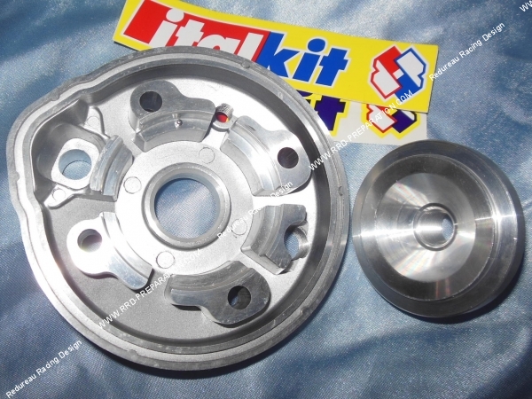 vue Culasse à plot complète Ø50mm pour kit et pack 85cc ITALKIT Racing aluminium sur minarelli am6