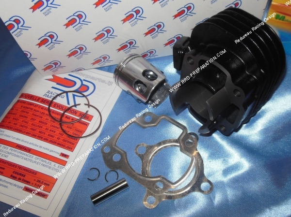 vue Cylindre - piston sans culasse 50cc Ø40mm DR Racing fonte (axe de 10mm) minarelli horizontal air (ovetto, neos, ...)