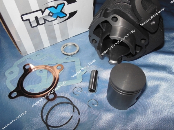 vue Cylindre - piston sans culasse 50cc Ø40mm (axe de 12mm) fonte TEKNIX sur KEEWAY, CPI,...