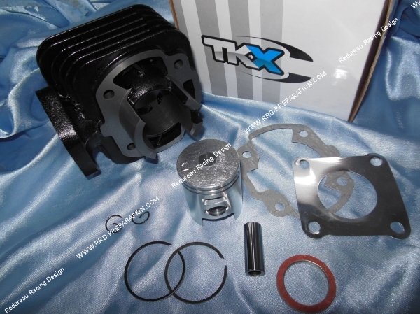 vue Cylindre  piston 50cc sans culasse Ø40mm TEKNIX fonte pour scooter SYM Euro Jet