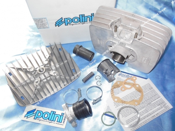 Vue d'ensemble Kit 80cc Ø48mm POLINI Reproduction série 6000 aluminium pour SACHS