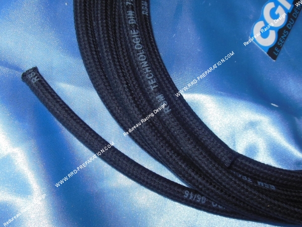 Durite d'essence NBR  TEXTILE NOIR CGN Ø5X9,5mm noir (30cm)