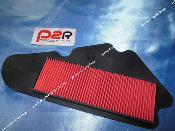 vue Filtre à air P2R type origine pour boite à air d'origine sur scooter chinois 50cc 4 temps KYMCO AGILIT, ... 10 pouces après 2006