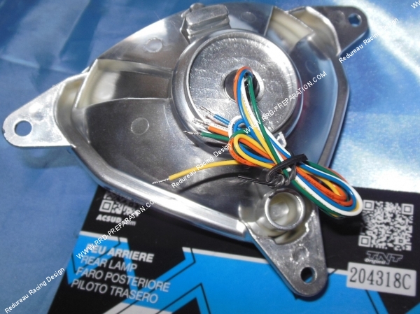 vue Feu arrière à led avec clignotants TNT TUNING pour scooter MBK NITRO, YAMAHA AEROX 2013