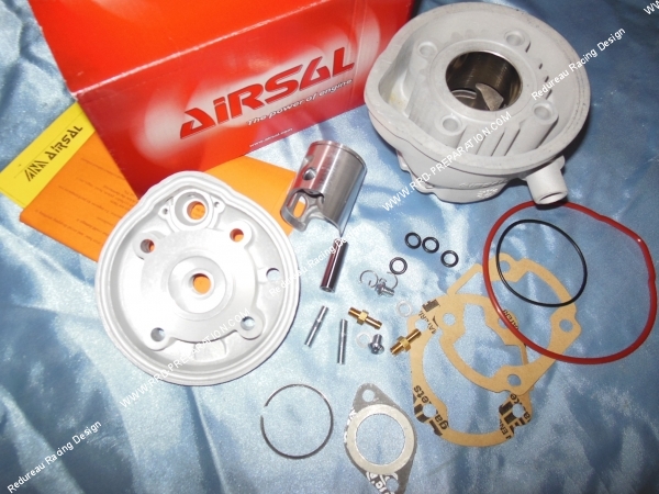vue general Kit 50cc Ø40mm AIRSAL aluminium (axe de 10mm) minarelli horizontal liquide (nitro, aerox, ...)