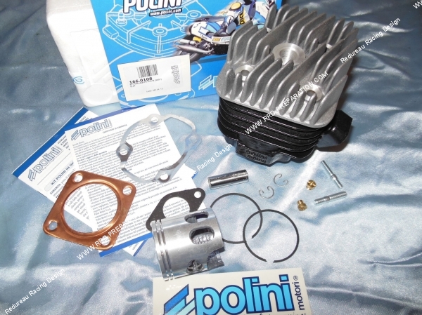 vue Haut moteur 70cc Ø47,6mm (axe de 12mm) POLINI Sport bi-segment fonte pour KEEWAY, CPI,...