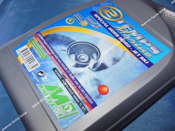 vue Huile moteur MINERVA OIL MARINE 100% synthèse 2 temps 1l