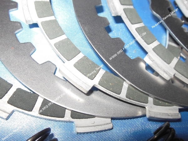 vue Embrayage (disques, intercalaires, ressorts) renforcés CARENZI Kevlar pour minarelli am6