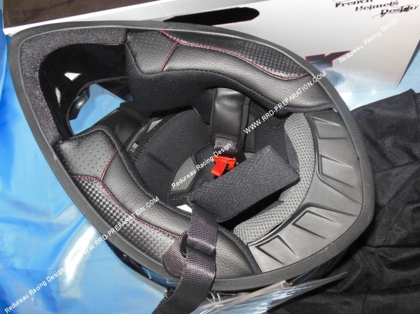 vue intérieur Casque CROSS MALOSSI MHR Noir version brillant tailles aux choix