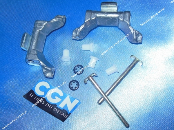 vue Jeu de 2 masselottes CGN avec axe et clips pour variateur origine sur Peugeot 103 sp, mv, mvl, lm, vogue...