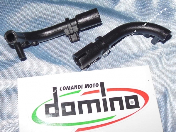 vue Jeu de 2 passages de câble plastique noir pour poignée d'accélérateur, tirage rapide DOMINO, TOMMASELLI double câble