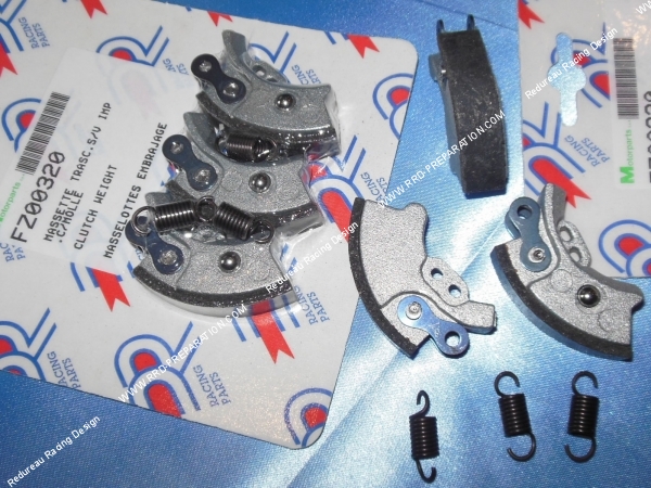 vue Jeu de 3 mâchoires + ressorts d'embrayage DR Racing pour PIAGGIO Ciao sans variateur