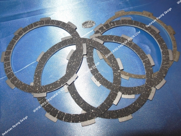vue Jeu de 5 disques d'embrayages garnis renforcés SURFLEX pour honda 125cc 4 temps HONDA CBR R, CG...