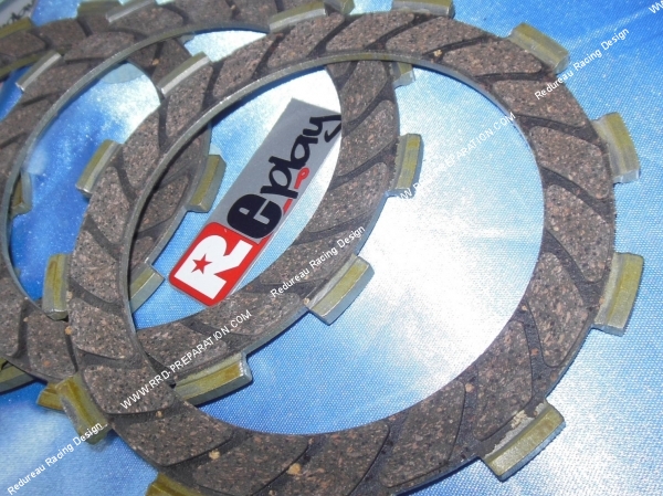 vue Jeu de disques d' embrayage garnis renforcés + joint de carter + spy P2R pour DERBI euro 3