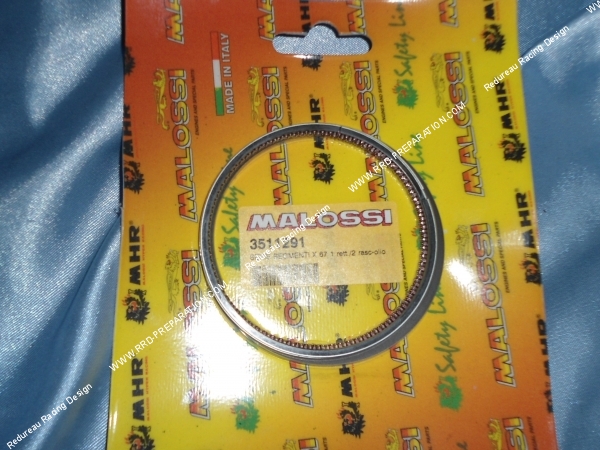 vue Jeu de segments Ø67mm MALOSSI pour piston d.67mm kit 166cc moto 125cc 4 temps