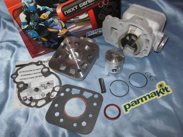 vue Kit 50cc Ø41mm avec culasse PARMAKIT aluminium pour moto SUZUKI 50cc RMX et SMX