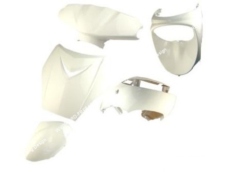 vue Kit 5 pièces de carénage TUN'R pour PEUGEOT VIVACITY avant 2008 noir ou blanc aux choix