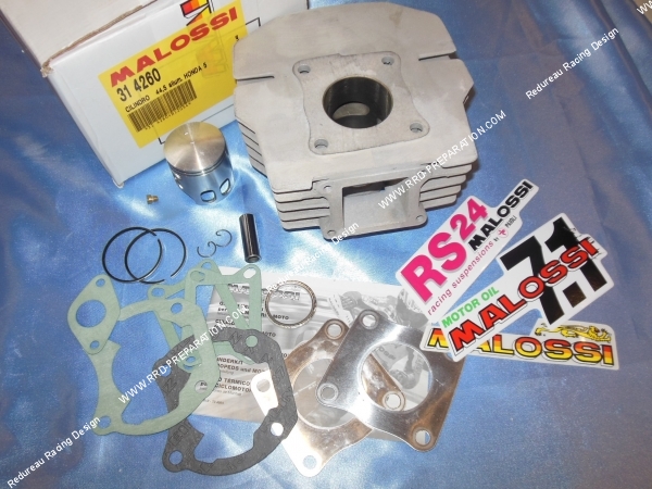vue Kit 70cc Ø44,5mm MALOSSI fonte pour moto HONDA MB 50, MT 50, MTX 50 et NSR 50 refroidissement par air