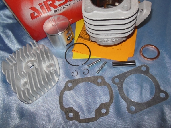 vue Kit 70cc Ø47.6mm AIRSAL T6 mono-segment aluminium (axe de 10mm) minarelli horizontal air (ovetto, neos, ...)