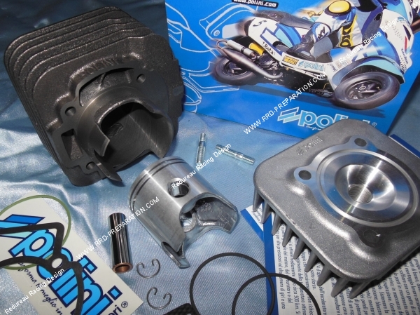 vue Kit 70cc Ø47mm POLINI Sport bi-segment fonte pour PIAGGIO air (Typhoon, Sfera, Zip, Free...)