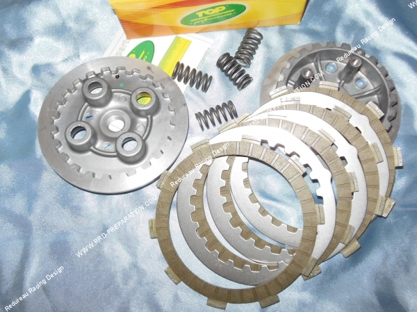 vue Kit d'embrayage TOP PERFORMANCES (tambour + disques + ressorts + flasque de pression) minarelli am6