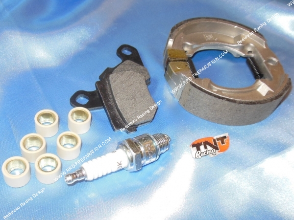 vue Kit de révision origine pour scooter TNT Roma 10 pouces moteur GY6 50cc 2 temps
