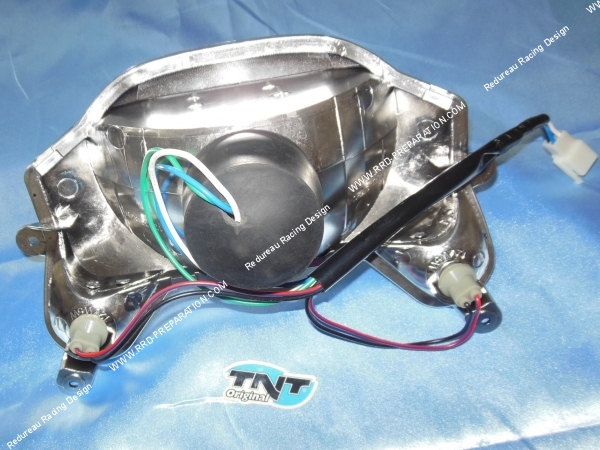 vue Masque avant optique type origine TNT homologué avec faisceaux pour MBK NITRO & YAMAHA AEROX