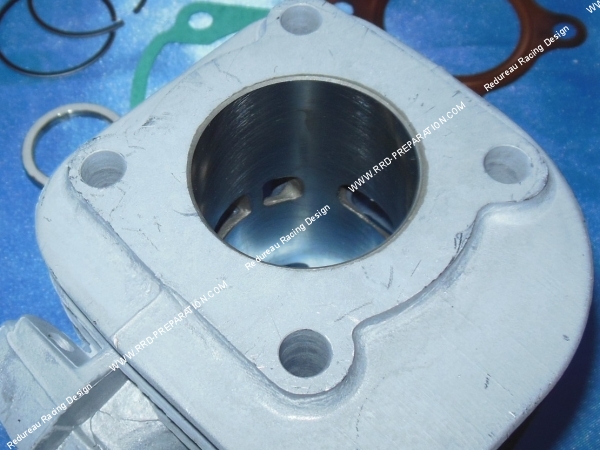 vue admission Cylindre - piston sans culasse 50cc Ø40mm TNT Original aluminium (axe de 10mm) minarelli horizontal air (ovetto, neos, ...)