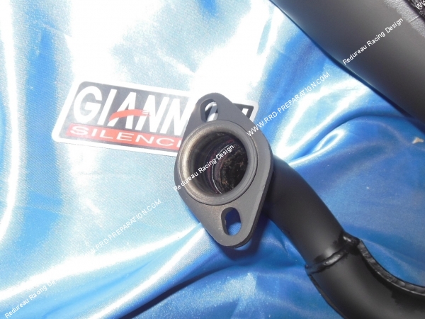 vue attache cylindre Corps de pot d'échappement GIANNELLI en métal noir pour SUZUKI TSX E 80cc 2 temps 1982 a 2001