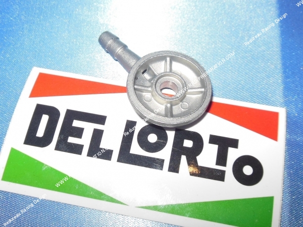 vue Pipette de durite, arrivée d'essence aluminium droite pour carburateur SHA DELLORTO