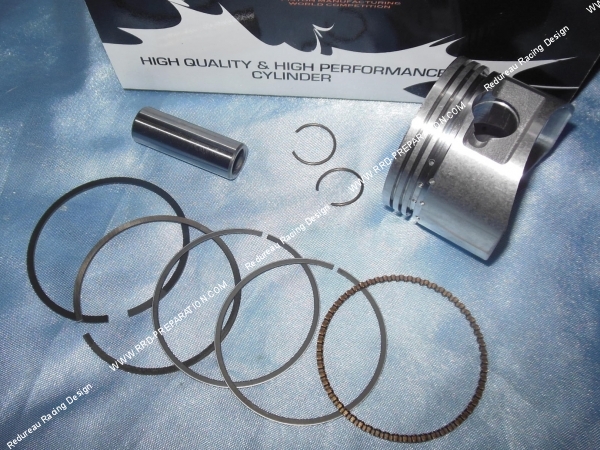 vue Piston Ø50mm pour kit 80cc BARIKIT aluminium sur KYMCO AGILITY, PEUGEOT V-CLIC..., scooter chinois 4 temps GY6