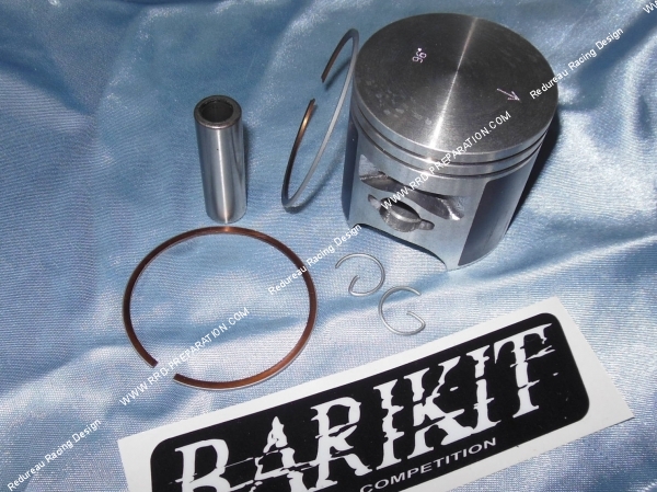 vue Piston bi-segment BARIKIT Ø50mm pour kit 80cc BARIKIT BIG BORE sur minarelli am6