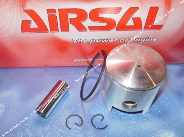 vue Piston mono-segment AIRSAL Ø45mm pour kit aluminium sur YAMAHA RD, DT, TY, MX, MBK ZX...