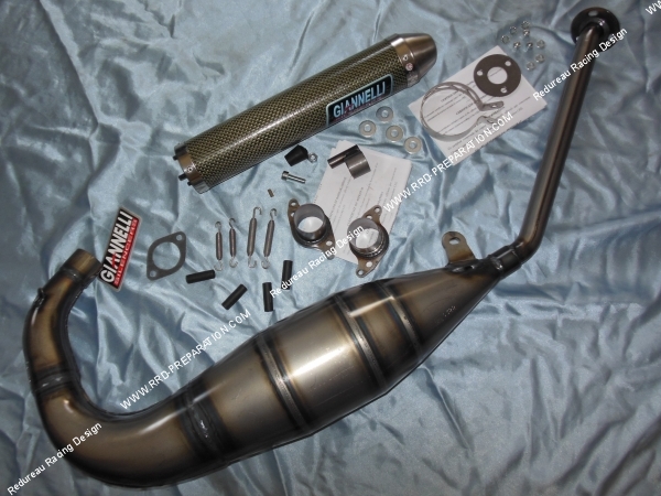 vue Pot d'échappement GIANNELLI pour APRILIA RS & TUONO 125cc 2 temps de 1994 a 2008